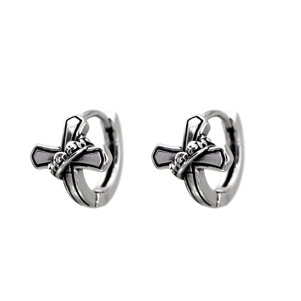 Twisted Cross stainless steel Earrings - Twisted Cross stainless steel Earrings - Set by CRUXJEWELRY