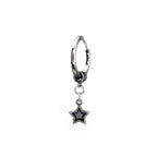 Black Star Dangle Stainless Steel Earrings - Black Star Dangle Stainless Steel Earrings - Single by CRUXJEWELRY