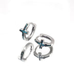 Turquoise Cross stainless steel Earrings - Turquoise Cross stainless steel Earrings - Single by CRUXJEWELRY