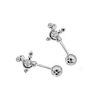 Magic Wand CZ Cross Helix Studs - Magic Wand CZ Cross Helix Studs - Set by CRUXJEWELRY