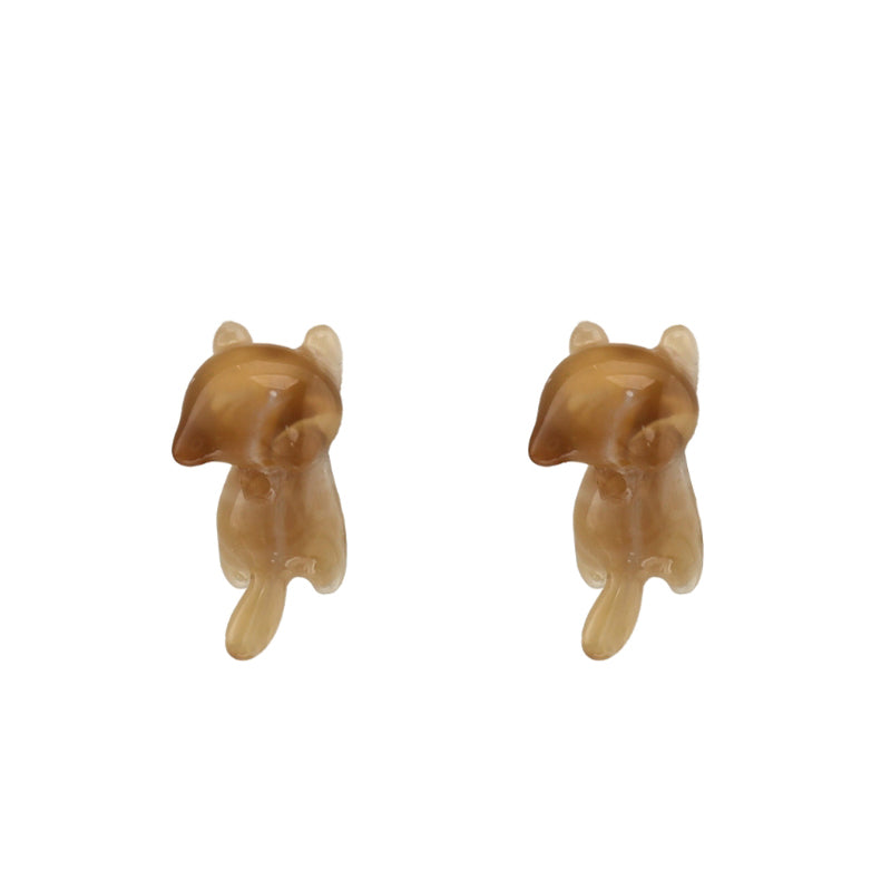Paws & Purrs - Lazy Ginger & Spotted Tabby Cat Flat Back Studs - Paws & Purrs - Lazy Ginger & Spotted Tabby Cat Flat Back Studs - Orange tabby / Set / 6mm by CRUXJEWELRY