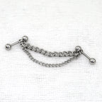 Punk Subculture Stainless Steel Ear Chain - Punk Subculture Stainless Steel Ear Chain - 6mm by CRUXJEWELRY