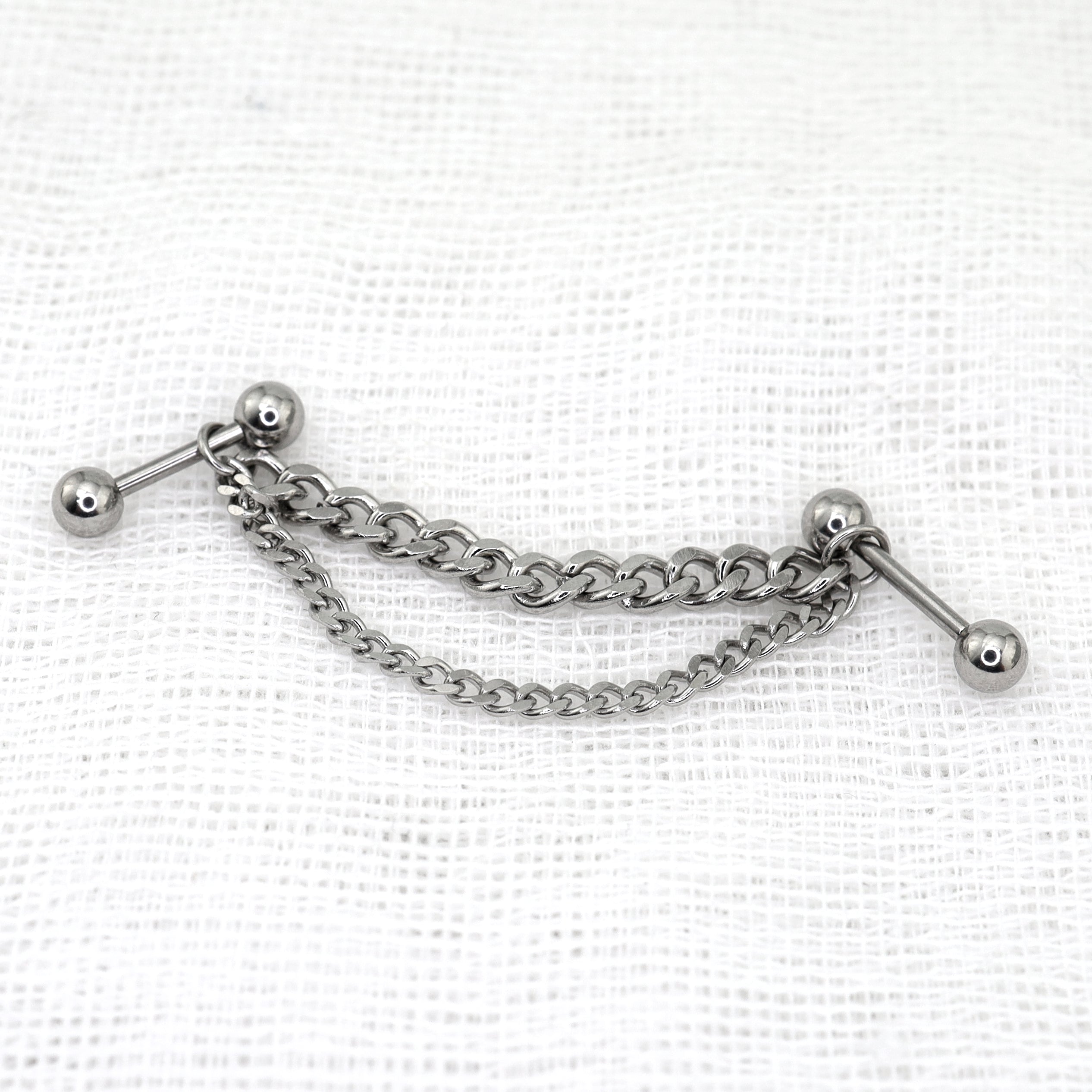 Punk Subculture Stainless Steel Ear Chain - Punk Subculture Stainless Steel Ear Chain - 6mm by CRUXJEWELRY