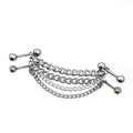 Punk Subculture Stainless Steel Ear Chain - Punk Subculture Stainless Steel Ear Chain - 6mm by CRUXJEWELRY