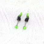 CRUX - PAIR OF Satan Demon Horn Titanium Cartilage Studs - CRUX - PAIR OF Satan Demon Horn Titanium Cartilage Studs - 6mm by CRUXJEWELRY