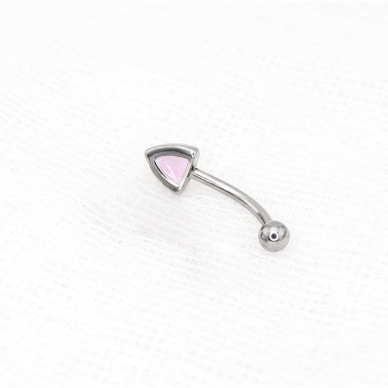 Paws & Purrs - Kawaii Kitty Ear Stainless Steel EyeBrow Studs - Paws & Purrs - Kawaii Kitty Ear Stainless Steel EyeBrow Studs - Single / 8mm by CRUXJEWELRY