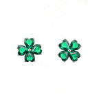 Lucky Green Clover Titanium Internally Threaded Studs - Lucky Green Clover Titanium Internally Threaded Studs - 6mm by CRUXJEWELRY