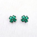Lucky Green Clover Titanium Internally Threaded Studs - Lucky Green Clover Titanium Internally Threaded Studs - 6mm by CRUXJEWELRY