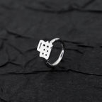 Kyoto Limited Series - Stainless Steel Segment Hoop - Kyoto Limited Series - Stainless Steel Segment Hoop - 喵 / 8mm by CRUXJEWELRY