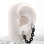 Dopamine Iridescent Acrylic Ear Chain - Dopamine Iridescent Acrylic Ear Chain - Pink by CRUXJEWELRY