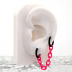 Dopamine Iridescent Acrylic Ear Chain - Dopamine Iridescent Acrylic Ear Chain - Pink by CRUXJEWELRY