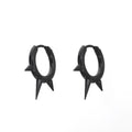 PAIR OF Black & White Spike stainless steel Ear Rings - PAIR OF Black & White Spike stainless steel Ear Rings - Pair of Black by CRUXJEWELRY
