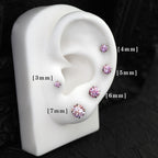 Luxurious Moissanite Flat Back Stud - Brilliant Implant Grade Titanium Ear & Lip Piercing