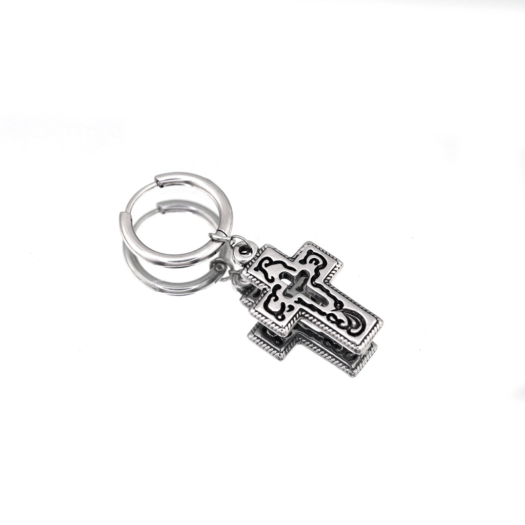 PAIR OF Openwork Gothic Cross stainless steel Earring - PAIR OF Openwork Gothic Cross stainless steel Earring - Default Title by CRUXJEWELRY