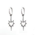 Thorn Heart stainless steel Pendant Earring - Thorn Heart stainless steel Pendant Earring - Set by CRUXJEWELRY