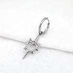 Thorn Heart stainless steel Pendant Earring - Thorn Heart stainless steel Pendant Earring - Single by CRUXJEWELRY