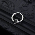 Black CZ Coffin Stainless Steel Clicker Ring - Black CZ Coffin Stainless Steel Clicker Ring - Default Title by CRUXJEWELRY