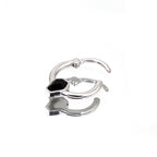 Black CZ Coffin Stainless Steel Clicker Ring - Black CZ Coffin Stainless Steel Clicker Ring - Default Title by CRUXJEWELRY