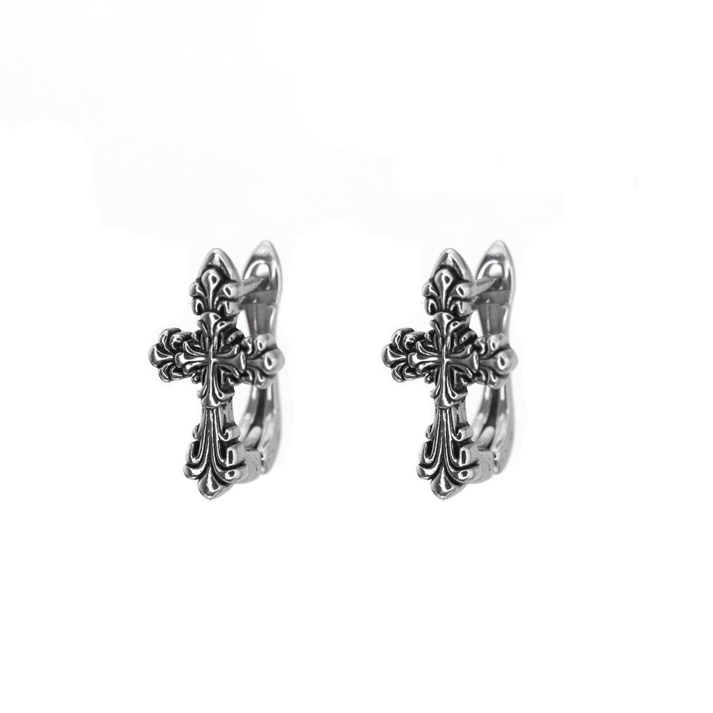 Gothic Cross Stainless Steel Ear Stud - Gothic Cross Stainless Steel Ear Stud - Single by CRUXJEWELRY