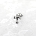 Bondage Cross Stainless Steel Ear Stud - Bondage Cross Stainless Steel Ear Stud - Single by CRUXJEWELRY