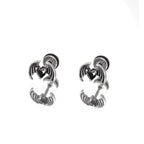Bat Black CZ Stainless Steel Ear Stud - Bat Black CZ Stainless Steel Ear Stud - Default Title by CRUXJEWELRY