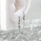 Double Hole CZ Chain stainless steel Earring - Double Hole CZ Chain stainless steel Earring - Default Title by CRUXJEWELRY