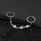 Double Hole CZ Chain stainless steel Earring - Double Hole CZ Chain stainless steel Earring - Default Title by CRUXJEWELRY