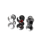 PAIR OF Heart CZ Wing stainless steel Ear Stud - PAIR OF Heart CZ Wing stainless steel Ear Stud - Radiant White by CRUXJEWELRY
