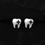 Star Tooth Resin stainless steel Ear Stud - Star Tooth Resin stainless steel Ear Stud - Single / 1.2mm/16G / 6mm by CRUXJEWELRY