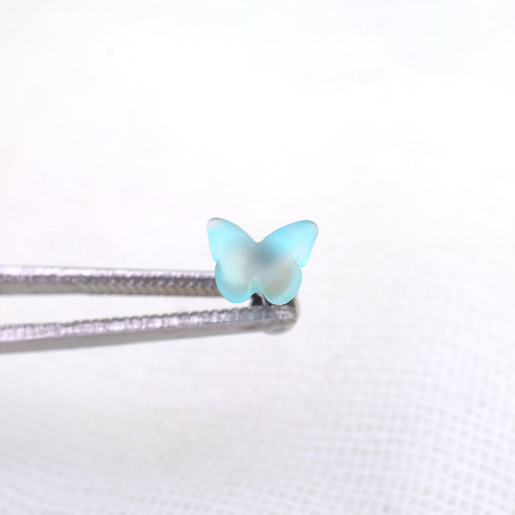 Colorful Resin Butterfly Internally Threaded Stud - Colorful Resin Butterfly Internally Threaded Stud - Blue / Single / 6mm by CRUXJEWELRY