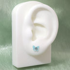 Colorful Resin Butterfly Internally Threaded Stud - Colorful Resin Butterfly Internally Threaded Stud - Blue / Single / 6mm by CRUXJEWELRY