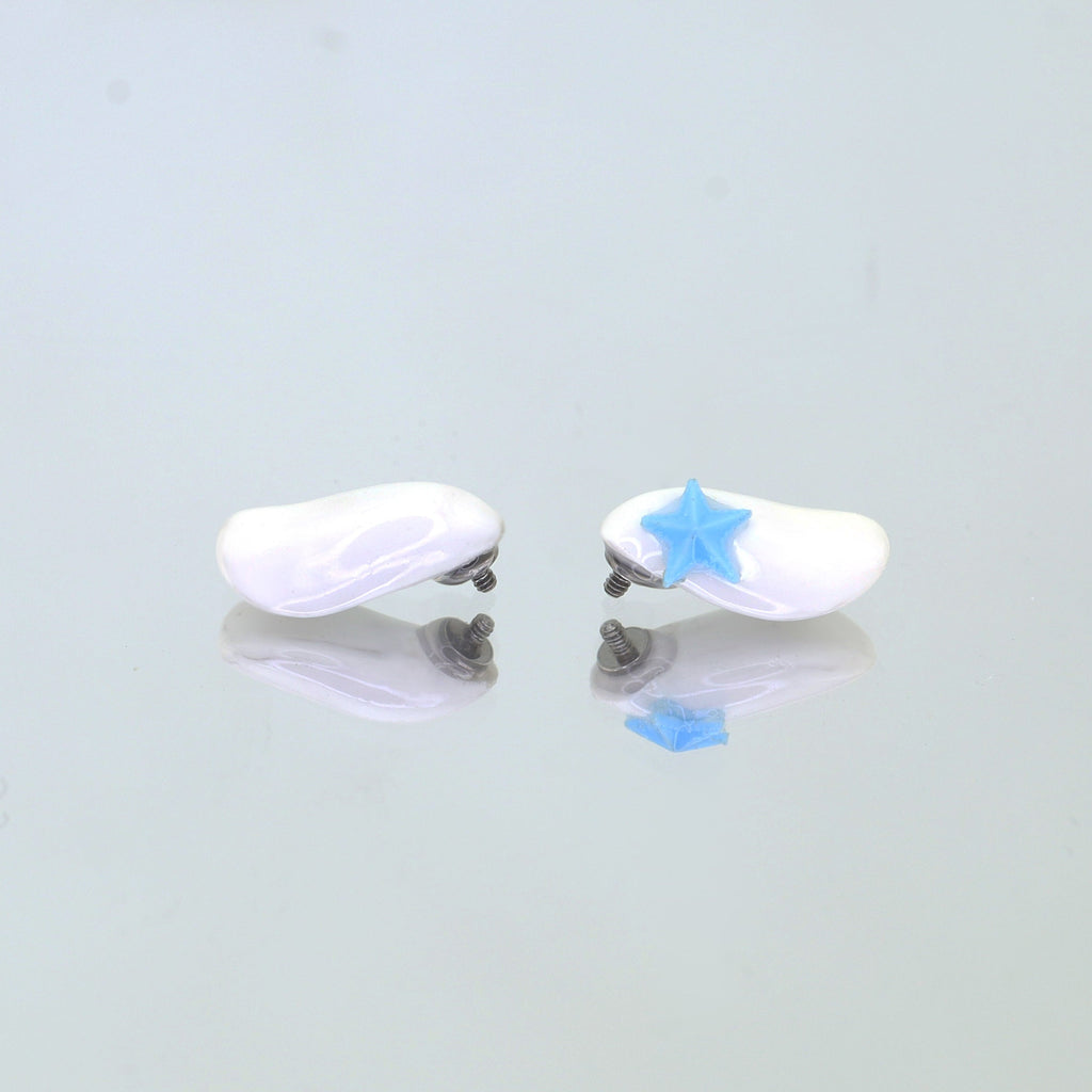 Paws & Purrs - Cute Cinnamoroll Titanium Ear Stud - Paws & Purrs - Cute Cinnamoroll Titanium Ear Stud - 6mm by CRUXJEWELRY