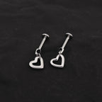Titanium Heart Titanium Pendant Stud - Titanium Heart Titanium Pendant Stud - 6mm by CRUXJEWELRY