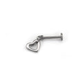 Titanium Heart Titanium Pendant Stud - Titanium Heart Titanium Pendant Stud - 6mm by CRUXJEWELRY