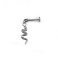 Playful Serpent Titanium Earring - Playful Serpent Titanium Earring - 6mm by CRUXJEWELRY