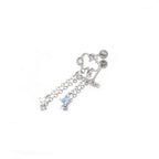 Cloud & Raindrop Pendant Ear Stud - Cloud & Raindrop Pendant Ear Stud - Single by CRUXJEWELRY