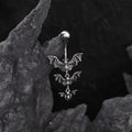 Triple Bat Design Navel Ring - Triple Bat Design Navel Ring - Default Title by CRUXJEWELRY