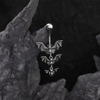 Triple Bat Design Navel Ring - Triple Bat Design Navel Ring - Default Title by CRUXJEWELRY