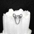 Heart CZ Bow Internally Threaded stainless steel Stud - Heart CZ Bow Internally Threaded stainless steel Stud - Default Title by CRUXJEWELRY