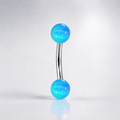 Opal Ball Titanium Eyebrow Barbell