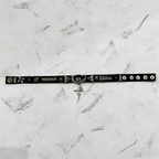 2-in-1 Gothic Black Leather Choker & Wrap Bracelet - Green Dragon Eye Necklace - Gun & Rose Charm - Toxic Punk Style