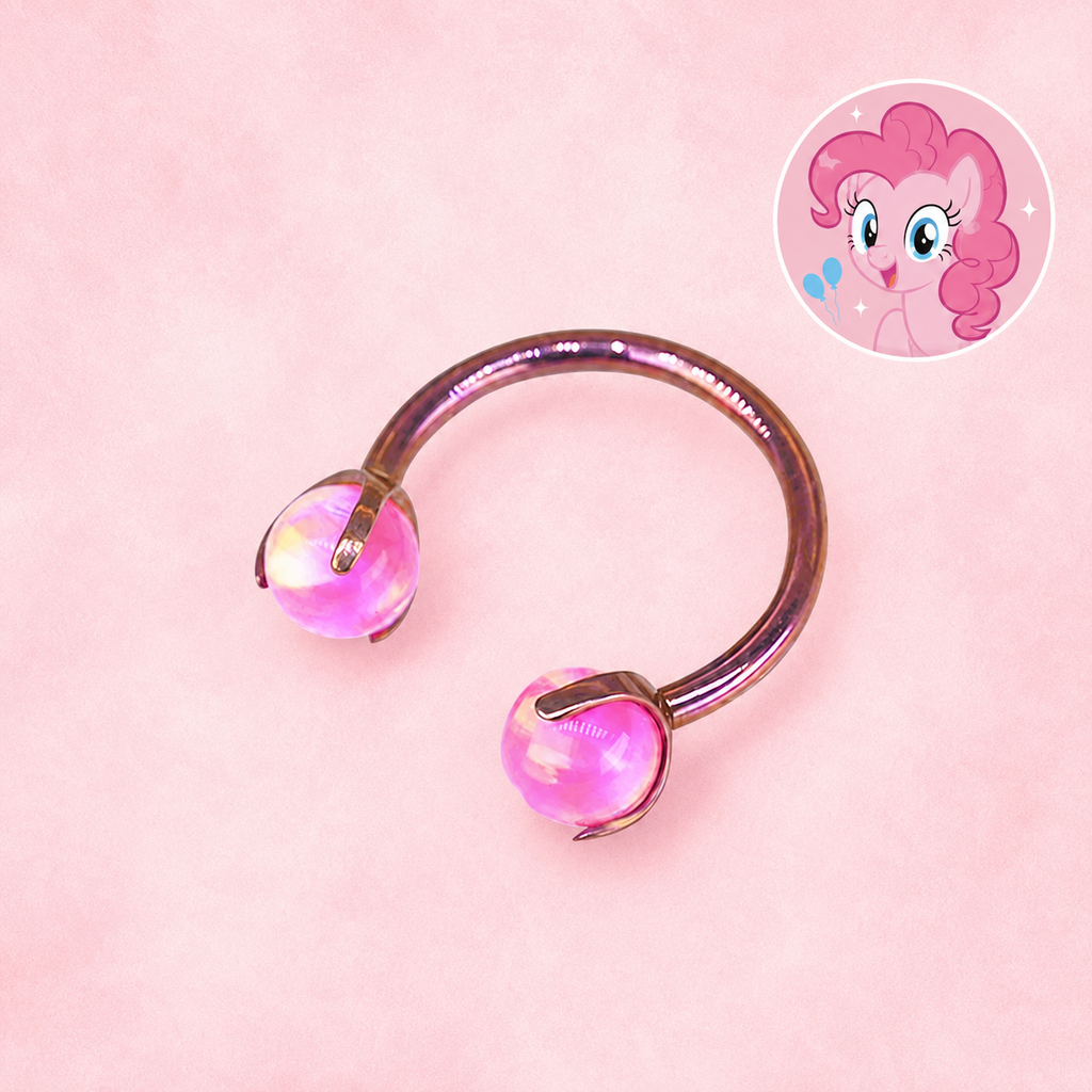 MLP Opal Titanium Horseshoe Ring | Septum, Helix & Lip