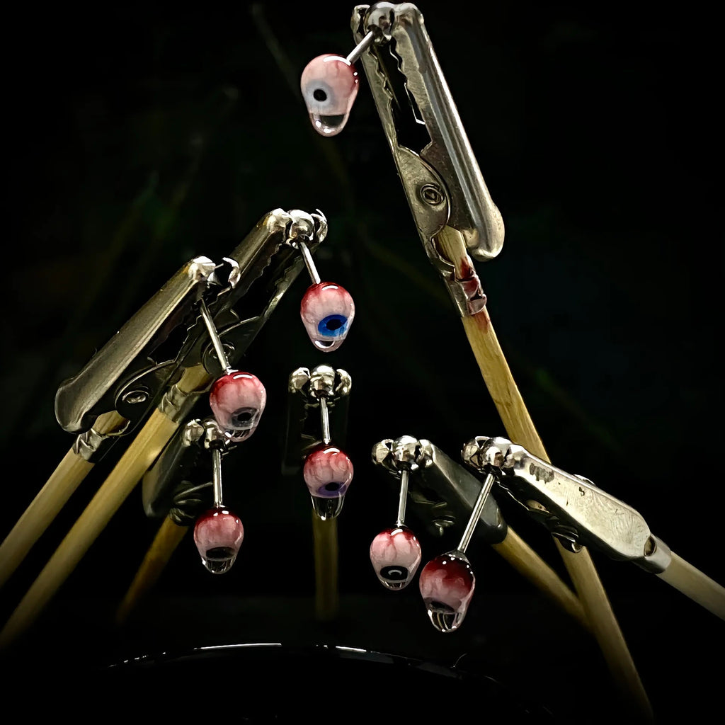 Cthulhu Eye - Luminous Titanium Eyeball | Ear/Tongue/Lip Studs