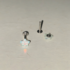 Cute Bubbly Star Titanium Labret Stud - Implant Grade Cartilage & Lip Piercing