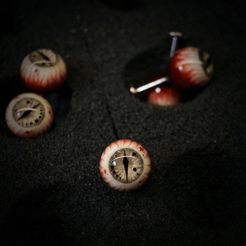 Cthulhu Eye - Midnight Feline Iris Eyeball | Ear/Tongue/Lip Titanium Studs