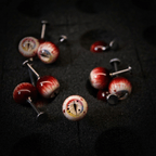 Cthulhu Eye - Midnight Feline Iris Eyeball | Ear/Tongue/Lip Titanium Studs