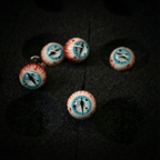 Cthulhu Eye - Midnight Feline Iris Eyeball | Ear/Tongue/Lip Titanium Studs