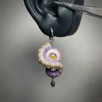 Mystic Star Cthulhu Eye – Purple Tentacle Earrings