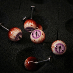 Cthulhu Eye - Midnight Feline Iris Eyeball | Ear/Tongue/Lip Titanium Studs