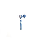 Rainbow Teardrop pendant CZ Dangle Titanium Ear Studs - Rainbow Teardrop pendant CZ Dangle Titanium Ear Studs - Blue-White Gradient / 6mm by CRUXJEWELRY